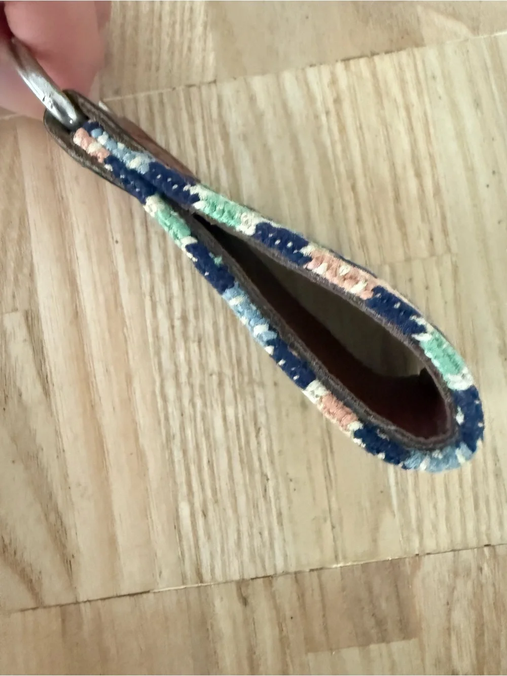 Smathers & Branson hand-stitched needlepoint key fob